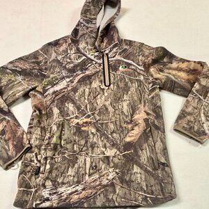 ~~Mossy Oak Hoodie Mens S Camo Hunting Fishing Outdoors Sweater Neck Face Gaiter